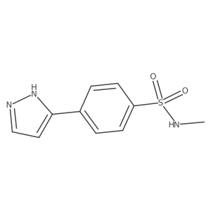 N-methyl-4-(1H-pyrazol-3-yl)benzene-1-sulfonamide结构式
