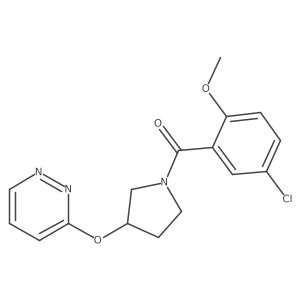 (5-Chloro-2-methoxyphenyl)(3-(pyridazin-3-yloxy)pyrrolidin-1-yl)methanone Structure