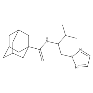 N-[3-methyl-1-(2H-1,2,3-triazol-2-yl)butan-2-yl]adamantane-1-carboxamide结构式