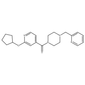 (2-(Cyclopentyloxy)pyridin-4-yl)(4-(pyridin-2-ylmethyl)piperazin-1-yl)methanone Structure