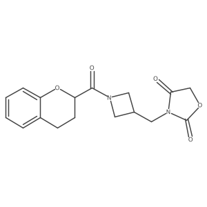3-((1-(Chroman-2-carbonyl)azetidin-3-yl)methyl)oxazolidine-2,4-dione Structure