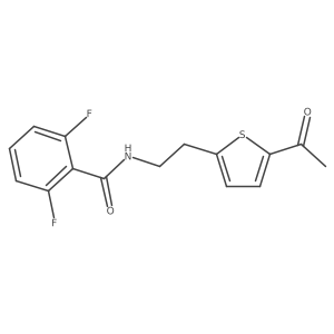 N-(2-(5-acetylthiophen-2-yl)ethyl)-2,6-difluorobenzamide结构式