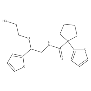 N-(2-(2-hydroxyethoxy)-2-(thiophen-2-yl)ethyl)-1-(thiophen-2-yl)cyclopentanecarboxamide Structure