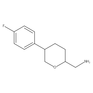 ((2S,5R)-5-(4-Fluorophenyl)tetrahydro-2H-pyran-2-yl)methanamine Structure