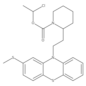 2-[2-[2-(Methylthio)-10H-phenothiazin-10-yl]ethyl]-1-piperidinecarboxylic Acid 1-Chloroethyl Ester Structure