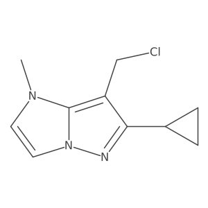 7-(chloromethyl)-6-cyclopropyl-1-methyl-imidazo[1,2-b]pyrazole Structure