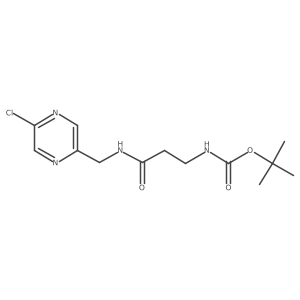 tert-butyl N-(2-{[(5-chloropyrazin-2-yl)methyl]carbamoyl}ethyl)carbamate Structure