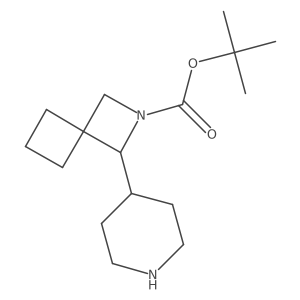 tert-Butyl 1-(piperidin-4-yl)-2-azaspiro[3.3]heptane-2-carboxylate Structure