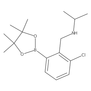 3-Chloro-2-(N-isopropylaminomethyl)phenylboronic acid, pinacol ester结构式