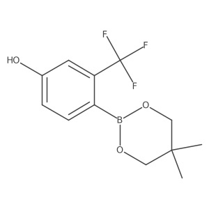 4-(5,5-Dimethyl-1,3,2-dioxaborinan-2-YL)-3-(trifluoromethyl)phenol结构式