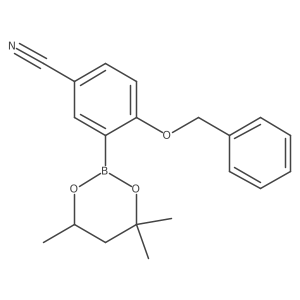 4-Benzyloxy-3-(4,4,6-trimethyl-1,3,2-dioxaborinan-2-YL)benzonitrile Structure