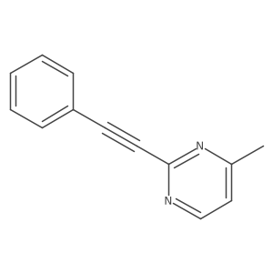 4-Methyl-2-(2-phenylethynyl)pyrimidine结构式