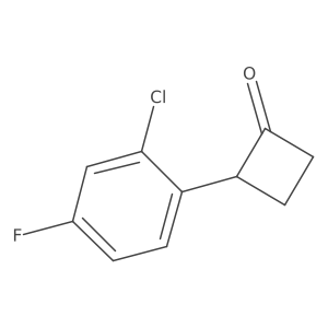 2-(2-Chloro-4-fluorophenyl)cyclobutan-1-one结构式