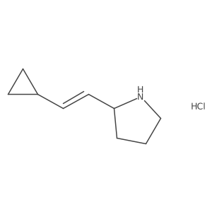 2-[(E)-2-cyclopropylethenyl]pyrrolidine hydrochloride结构式