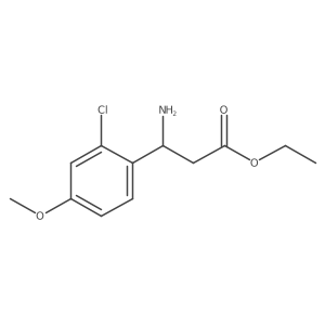 Ethyl 3-amino-3-(2-chloro-4-methoxyphenyl)propanoate Structure