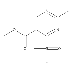 Methyl 2-methyl-4-(methylsulfonyl)pyrimidine-5-carboxylate Structure