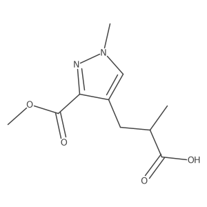 3-[3-(methoxycarbonyl)-1-methyl-1H-pyrazol-4-yl]-2-methylpropanoic acid Structure