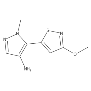 5-(3-Methoxy-1,2-thiazol-5-yl)-1-methyl-1h-pyrazol-4-amine结构式