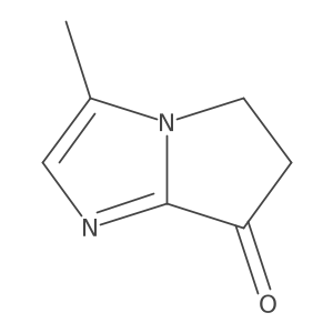 3-Methyl-5,6-dihydro-7H-pyrrolo[1,2-a]imidazol-7-one结构式