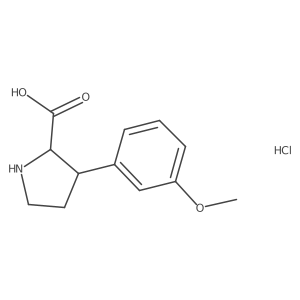 3-(3-Methoxyphenyl)pyrrolidine-2-carboxylic acid hydrochloride Structure