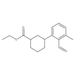 Ethyl 1-(2-formyl-3-methylphenyl)piperidine-3-carboxylate Structure