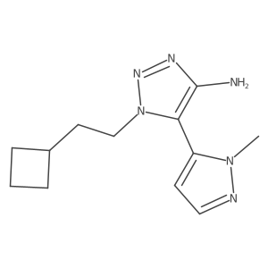 1-(2-cyclobutylethyl)-5-(1-methyl-1H-pyrazol-5-yl)-1H-1,2,3-triazol-4-amine结构式
