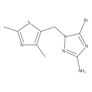 5-bromo-1-[(dimethyl-1,3-thiazol-5-yl)methyl]-1H-1,2,4-triazol-3-amine Structure