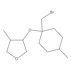 3-{[1-(Bromomethyl)-4-methylcyclohexyl]oxy}-4-methyloxolane Structure