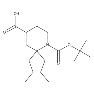1-[(Tert-butoxy)carbonyl]-2,2-dipropylpiperidine-4-carboxylic acid Structure