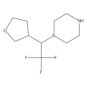 1-[2,2,2-Trifluoro-1-(oxolan-3-yl)ethyl]piperazine Structure