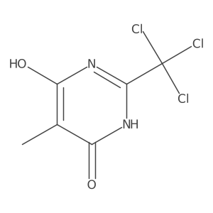 6-Hydroxy-5-methyl-2-(trichloromethyl)-3,4-dihydropyrimidin-4-one结构式