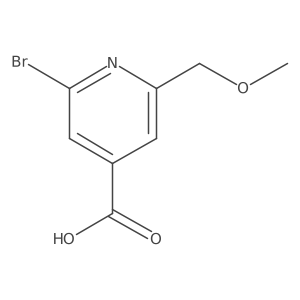 2-Bromo-6-(methoxymethyl)pyridine-4-carboxylic acid Structure