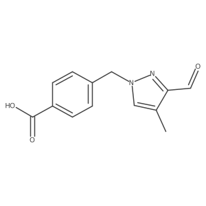 4-[(3-formyl-4-methyl-1H-pyrazol-1-yl)methyl]benzoic acid结构式