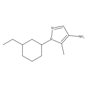 1-(3-ethylcyclohexyl)-5-methyl-1H-pyrazol-4-amine结构式
