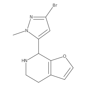 3-bromo-5-{4H,5H,6H,7H-furo[2,3-c]pyridin-7-yl}-1-methyl-1H-pyrazole Structure