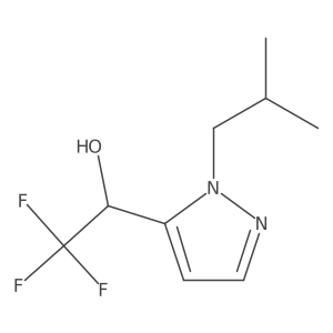 (1S)-2,2,2-trifluoro-1-[1-(2-methylpropyl)-1H-pyrazol-5-yl]ethan-1-ol Structure
