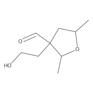 3-(2-Hydroxyethyl)-2,5-dimethyloxolane-3-carbaldehyde结构式