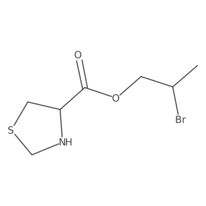2-Bromopropyl 1,3-thiazolidine-4-carboxylate结构式
