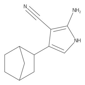 2-amino-4-{bicyclo[2.2.1]heptan-2-yl}-1H-pyrrole-3-carbonitrile结构式
