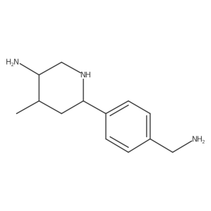 6-[4-(Aminomethyl)phenyl]-4-methylpiperidin-3-amine Structure