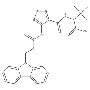 (2S)-2-{[4-({[(9H-fluoren-9-yl)methoxy]carbonyl}amino)-1,2,5-oxadiazol-3-yl]formamido}-3,3-dimethylbutanoic acid Structure