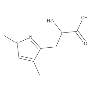 (2S)-2-amino-3-(1,4-dimethyl-1H-pyrazol-3-yl)propanoic acid结构式
