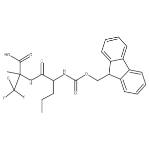 2-[2-({[(9H-fluoren-9-yl)methoxy]carbonyl}amino)pentanamido]-3,3,3-trifluoro-2-methylpropanoic acid Structure