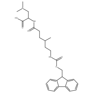 3-(dimethylamino)-2-[6-({[(9H-fluoren-9-yl)methoxy]carbonyl}amino)-4-methylhexanamido]propanoic acid Structure
