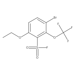 3-Bromo-6-ethoxy-2-(trifluoromethoxy)benzene-1-sulfonyl fluoride Structure