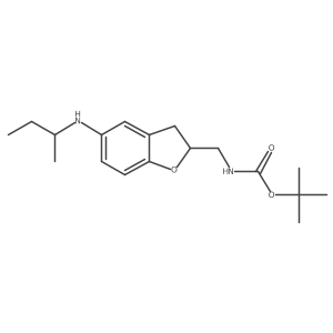 tert-butyl N-({5-[(butan-2-yl)amino]-2,3-dihydro-1-benzofuran-2-yl}methyl)carbamate结构式