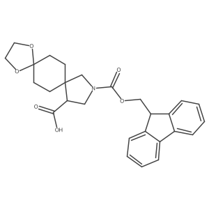 10-{[(9H-fluoren-9-yl)methoxy]carbonyl}-1,4-dioxa-10-azadispiro[4.2.4^{8}.2^{5}]tetradecane-12-carboxylic acid Structure