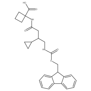 1-[3-cyclopropyl-4-({[(9H-fluoren-9-yl)methoxy]carbonyl}amino)butanamido]cyclobutane-1-carboxylic acid Structure