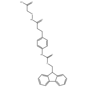 2-({3-[4-({[(9H-fluoren-9-yl)methoxy]carbonyl}amino)phenyl]propanamido}oxy)acetic acid结构式