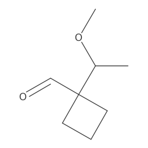 1-(1-Methoxyethyl)cyclobutane-1-carbaldehyde Structure